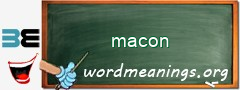 WordMeaning blackboard for macon